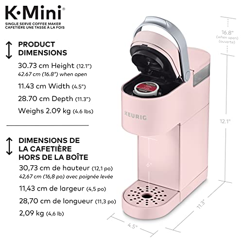 Image of Keurig K-Mini K-Mini Coffee Pod Coffee Maker - Ultra Sleek Design, Dusty Rose