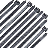 Zip Ties 16 inch Black wire ties 100 per pack Electrical Cable Ties with 60 lbs tensile Strength Suitable for Outdoor Workshop Farms