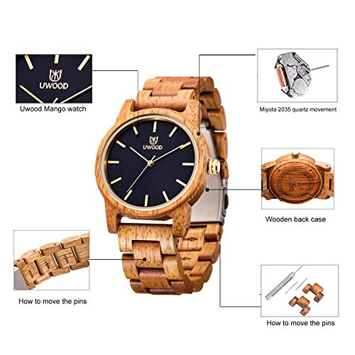 Wooden Watch Men,Wood Watches Handmade Minimalist Women Mens Lightweight Mens Wooden Watch,Watches for Women Men - Image 6