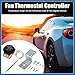 A ABSOPRO 12V Electric Radiator Fan Thermostat Controller Kit Liquid Expansion Temperature Control Switch for Car Item Replacement