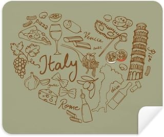 Love Wine Italy Grape Foods Cleaning Cloth Screen Cleaner 2pcs Suede Fabric