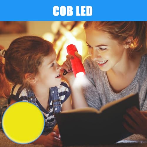 AXVRAV 14 Stück Mini LED Taschenlampe Kinder, kleine LED Taschenlampe Handlampe mit Lanyard und 42AAA Batterien, Silikonbeschichtung Handlampe für Camping Outdoor Wandern Kindergeburtstag Geschenke