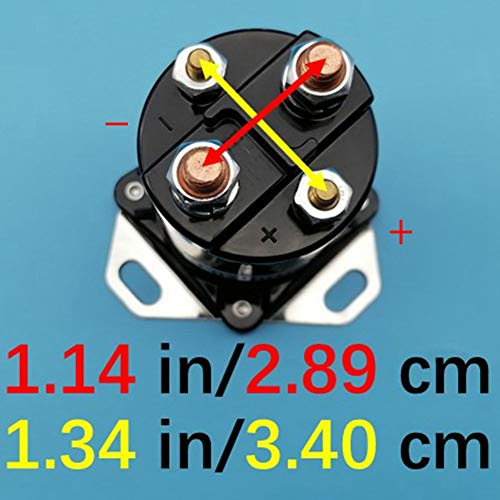 Starter Solenoid Relay Switch Compatible con Motor de Arranque, Bomba Hidráulica, Motor de Winch, Motor de Tracción, Módulos de Precámara Diesel 12V Contacto de Cobre 4 Terminales Motor SBJ4207 Z493 miniatura 6