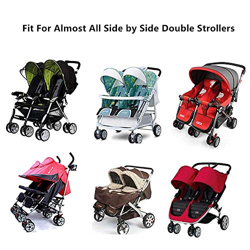 Rain Cover For Double Stroller,Universal Size Weather Shield For Side By Side Double Baby Stroller. #TOP6