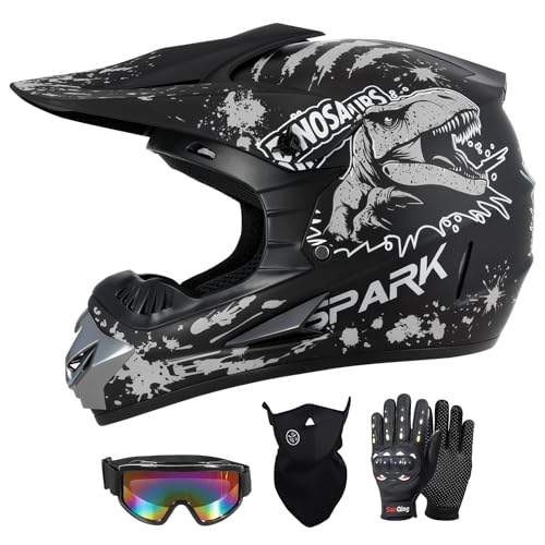 SPARK Youth Kids Dirt Bike Helmets - Lightweight & Vented, Full F...