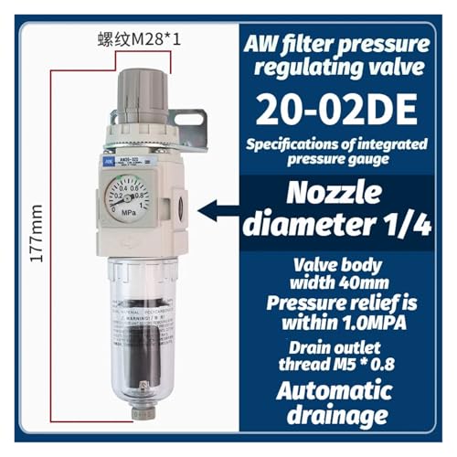 Filtre à air avec vanne de régulation de pression AW20-02DE - 3