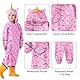 Dioshark Regenmantel Kinder Baby Wasserdicht Mädchen Rosa Regenjacke mit Kapuze, Reflektor Streifen, Tasche, Outdoor Atmungsaktiv Leicht Regenanzug Regenponcho für Kleinkind Alter 1-2 Jahre, Einhörner