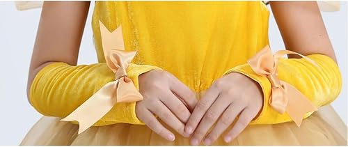 Miniatura 6 de JWZWJ Disfraz de princesa Belle para niñas pequeñas vestido de baile de belleza y bestia Halloween fiesta de cumpleaños cosplay 2-11T