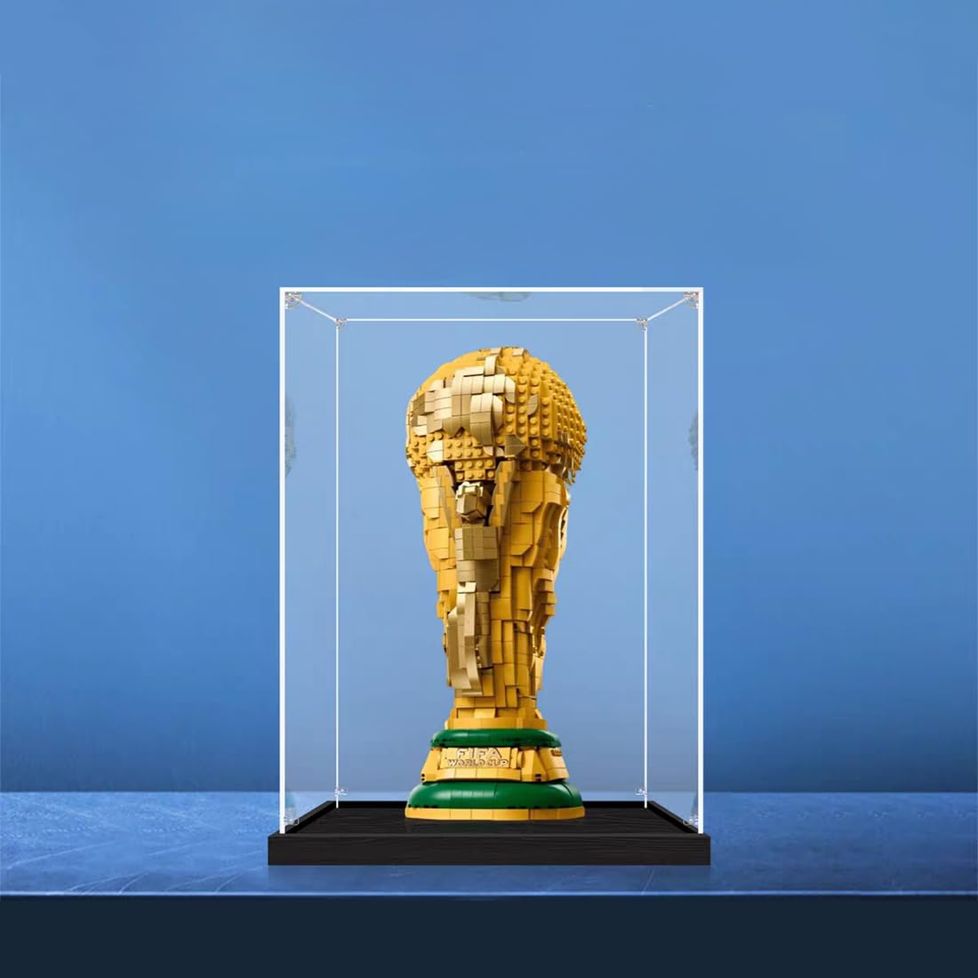 Acryl Vitrine Kompatibel Mit Editions Sports Offizieller Pokal der FIFA Fußball-Weltmeisterschaft, Schaukasten Showcase Staubdichte Display Case für 43020 - Nicht Enthalten Modellbausatz
