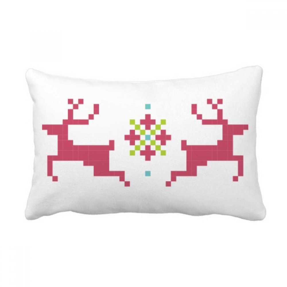 Oreiller lombaire Noël cerf pixel multicolor contre le mal de dos