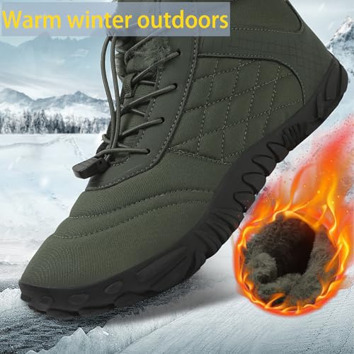 Hike Winter Barefoot Shoes Womens Footwear, Minimalist Warm Zero Drop Snow Boots, Men Wide Wide Toe Box Walking Sneakers, Waterproof Snow Booties2