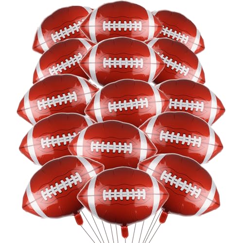 Image of 15 PCS Football Balloons,20 inch Rugby Balloon Football Birthday Party Decorations,Sports Themed Balloons Baby Shower Decorations