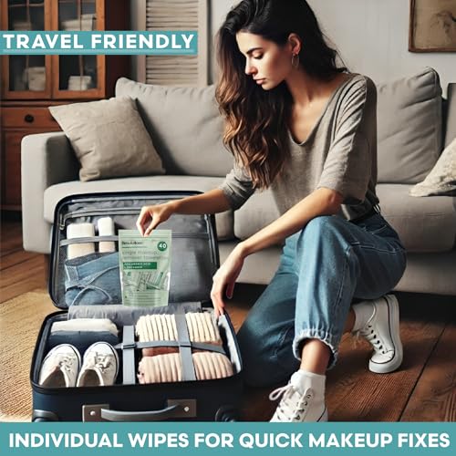 Brookstone-Individual-Makeup-Remover-Wipes-Ultra-Soft-Makeup-Remover-Wipes-Individually-Wrapped-Gently-Cleanse-Remove-Makeup-40-Count-Makeup-Wipes-Individually-Wrapped