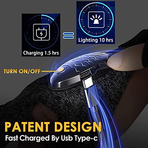 Rechargeable Led Flashlight Gloves Gifts For Men - Fathers' Day Gifts For Dad Birthday Gifts For Husband Women Hands-Free Lights For Fishing Repairing Bbq Running Camping Christmas Stocking Stuffers #TOP2