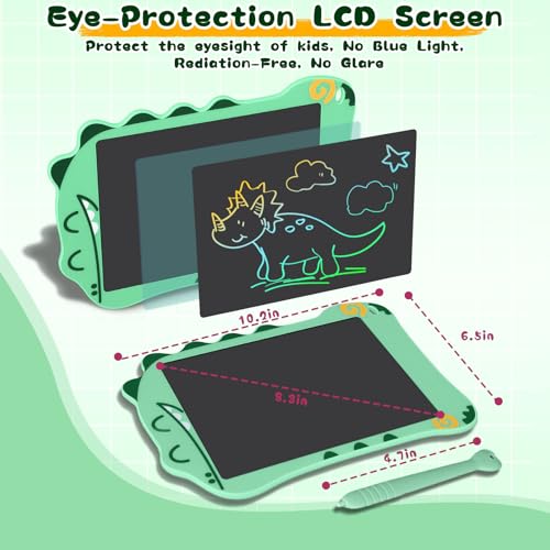 LCD Writing Tablet for Kids, Dinosaurs Drawing Pad Doodle Board for Kids, Colorful Toddlers Toys Drawing Board, Educational Toys for Boys Girls 3 4 5 6 7 8 Year Old Christmas and Birthday Gifts - Image 4