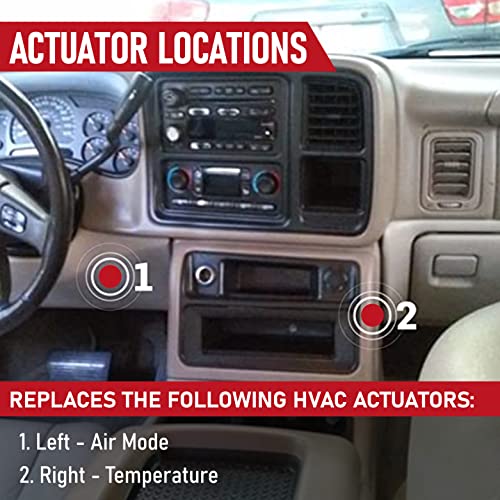 Image of HVAC Air Blend Door Actuator - Replaces 604107, 16124932, 16177412, 604-107 - Compatible with Chevy, GMC Vehicles and More - Tahoe, Monte Carlo, Corvette, Malibu, K1500 Suburban, Yukon, Regal