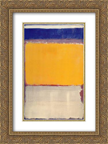 Number 10, 1950 2X Matted 18x15 Gold Ornate Framed Art Print by Mark Rothko