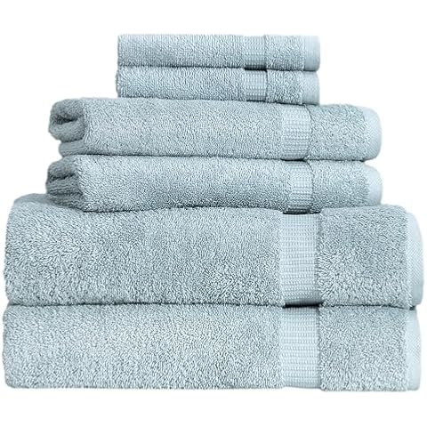 BERIBO Turkish Towel Set 100% Cotton - 6 Pieces Cover
