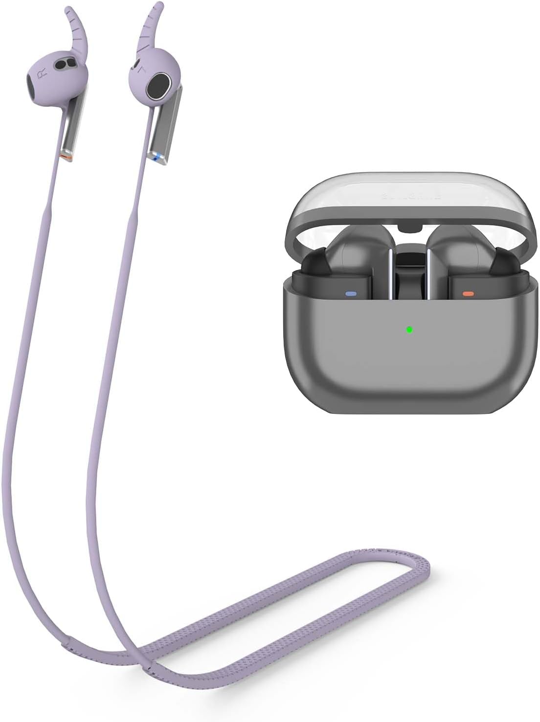 Soft Silicone Strap for Galaxy Buds 3, Special Anti-Skid Design Sports Anti Lost Headphones Lanyard Accessories ONLY Compatible with Samsung Galaxy Buds 3 Earbuds Neck Rope Cord(Purple)