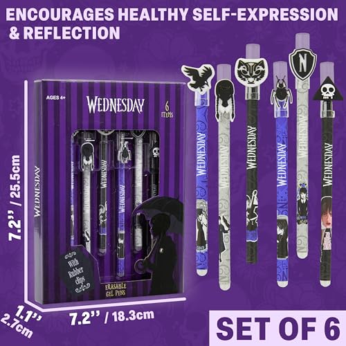 Set de 6 bolígrafos de gel borrables 0.5 mm miniatura 6