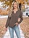Sweaters for Women Early Fall Fashion Must Haves Winter Clothing Chocolate Brown Clothes 2025 Trendy Dressy Tops Tunics Long Sleeve Shirts Oversized Tshirts Sweatshirt Airport Business Casual Outfits