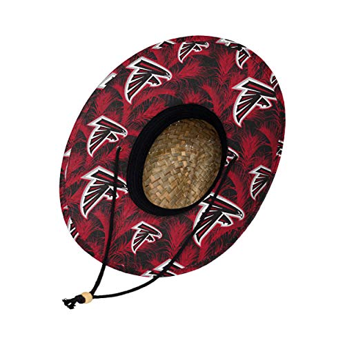 Image of NFL Team Logo Americana Floral Lifeguard Beach Straw Sun Hat
