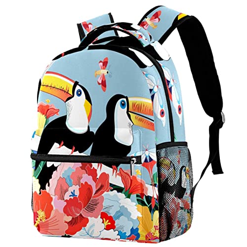 Mochilas ligeras para viajes senderismo camping diseño tucán floral
