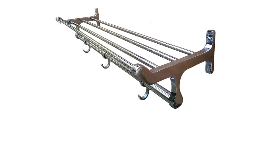 SUNDEX-Stainless Steel Heavy Duty Crome Finish {60 cms} Towel Rack