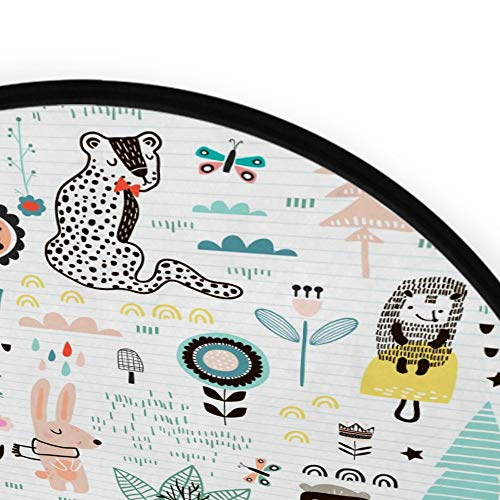Paillasson rond antidérapant avec motif de texture de ville pour salon
