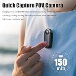 Mini Thumb Action Camera, 64GB Tiny Size POV Camera, 1080P Small Body Camera, Mount Anywhere for Sports Motorcycle Vlogging Skiing Cycling Travel Pet
