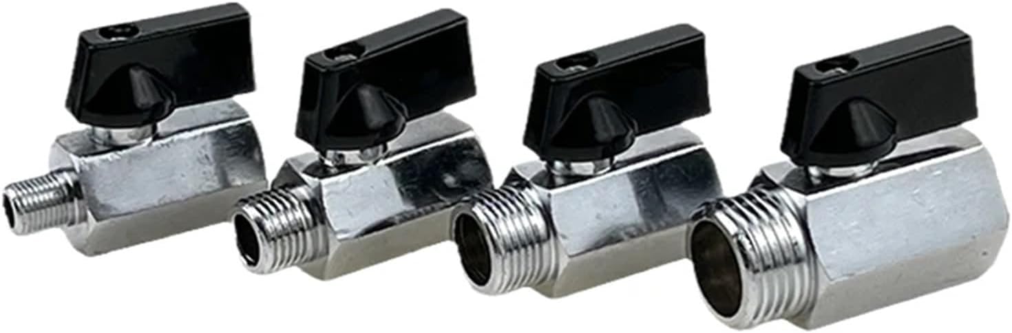 Brass Ball Valve 1/8 1/4 3/8 1/2 Inch Threaded Mini Male To Female Fitting 1Pcs(Grass green)