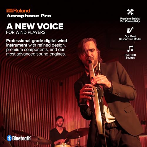 Roland Aerophone Pro Digital Wind Instrument, Professional-Grade with Refined Design, Premium Components, and Advanced Sound Engines (AE-30), Grey, Black - Image 2