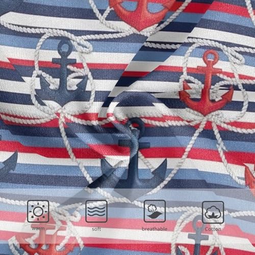 Red Blue Stripes Toddler Underwear Girls, Cotton Girls Underwear, 2T–8 Years3