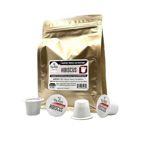 Vista 114 de Paquete variado de cápsulas de té compatibles con Nespresso OriginalLine: 36 cápsulas de té individuales que incluyen hibisco, desayuno inglés