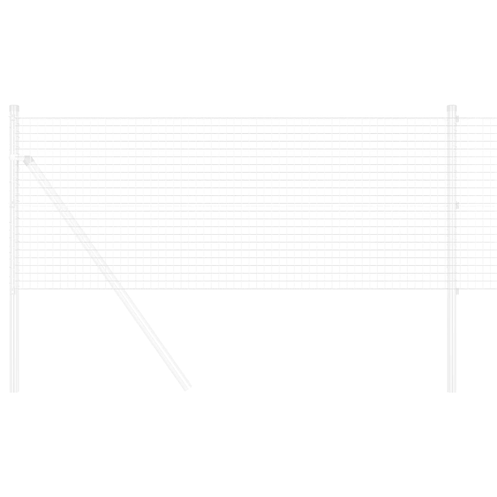 Vidaxl Welded Wire Fence 2500 X 60 Cm Silver 8721158913791