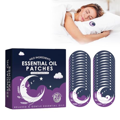 Schlafpflaster Tiefschlafpflaster Schlaf Patches Verbesserte Tiefschlaf Patches Natürliches Einschlafhilfe-Pflaster zur Verbesserung Last All Night für Männer und Frau (1 Stück-28PCS)