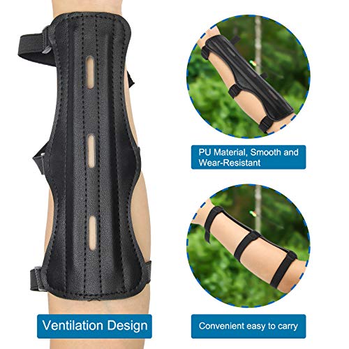 Coolrunner Archery Arm Guard Leather, Adjustable Bow Armguard, Archery Armguard Protector Arm Guard For Unisex, Archery Arm Guard To Shooting Hunting Practice #TOP2