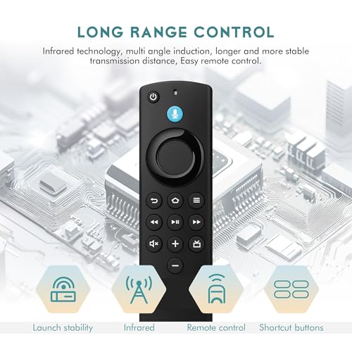 Image of Replacement Remote for All Fire Series,Remote for TV Stick (HD, 4K, 4K Max, Lite),TV Cube,Remote for Insignia,TCL,3rd Gen Fire Smart TVs with Voice