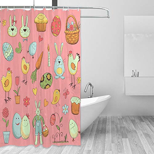 Rideau de douche Chenhong en polyester 72x72In avec 12 crochets