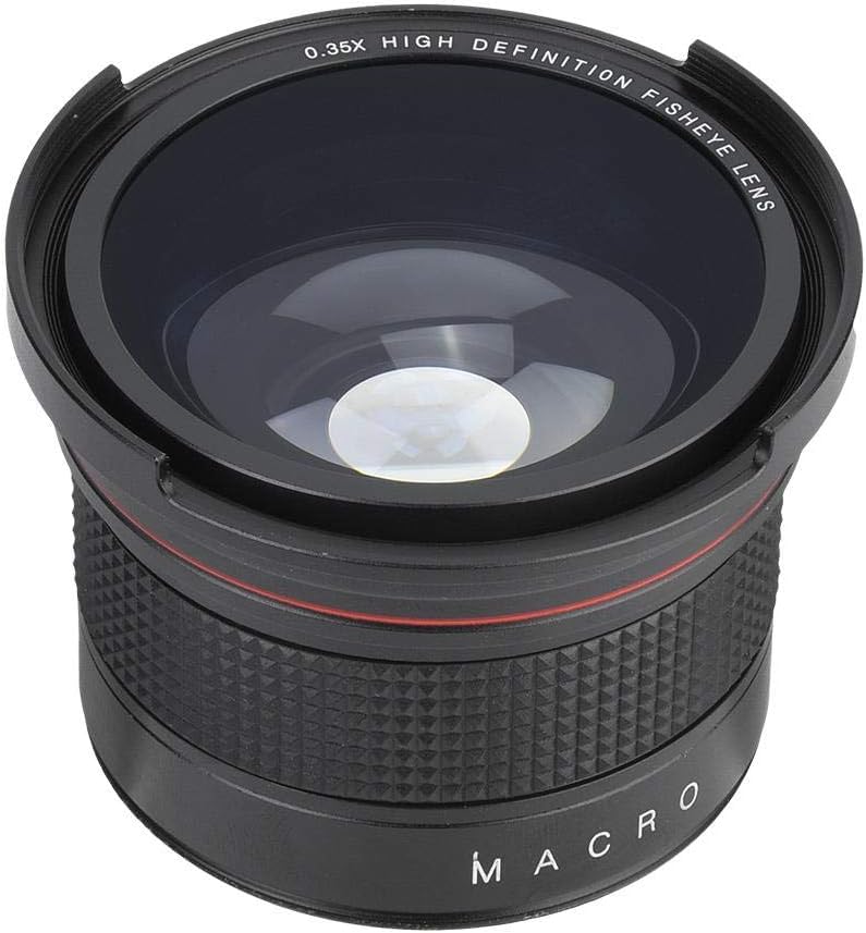 Obiettivo fisheye super grandangolare, 58 mm, 0,35x, obiettivo fisheye super grandangolare per fotocamera SLR DSLR nero. - per fisheye per fisheye per fisheye 40 mm fisheye 40 mm obiettivo fisheye 58