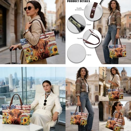 Set bolso tote y billetera mujer de cuero PU miniatura 2