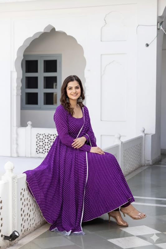 Image of Women's Georgette Anarkali Gown with Dupatta Set | Festive | Traditional | Wedding 190 Aarohi