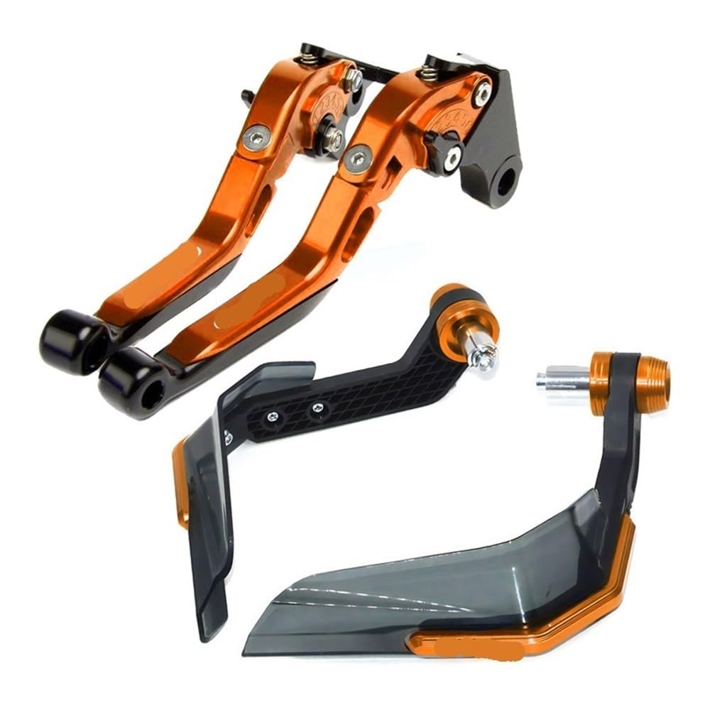 Lpuytrb Orange-A Brake Guard Lever Motorcycle Adjustable Folding Extendable Moto Brake Clutch Levers Guard Protector For 250Sr 300Sr 250 Sr 300
