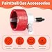 Luejnbogty Reusable Propane Filling Adapter Gas Accessories for Green Gas Tank with Silica Pore Filling Adapter, Red & silver