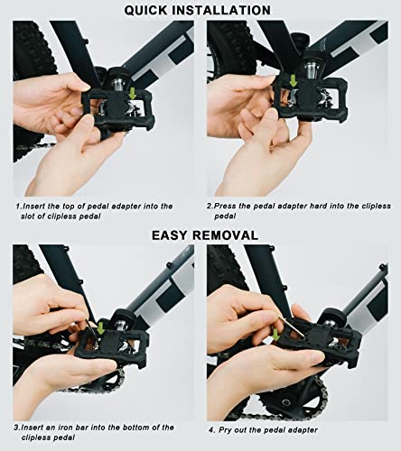Thinvik Clipless Pedal Adapter For Shimano Spd Pedal - Clip Pedal Convert To Universal Platform Pedal - (Only Work On Mtb Bike Pedal #TOP3