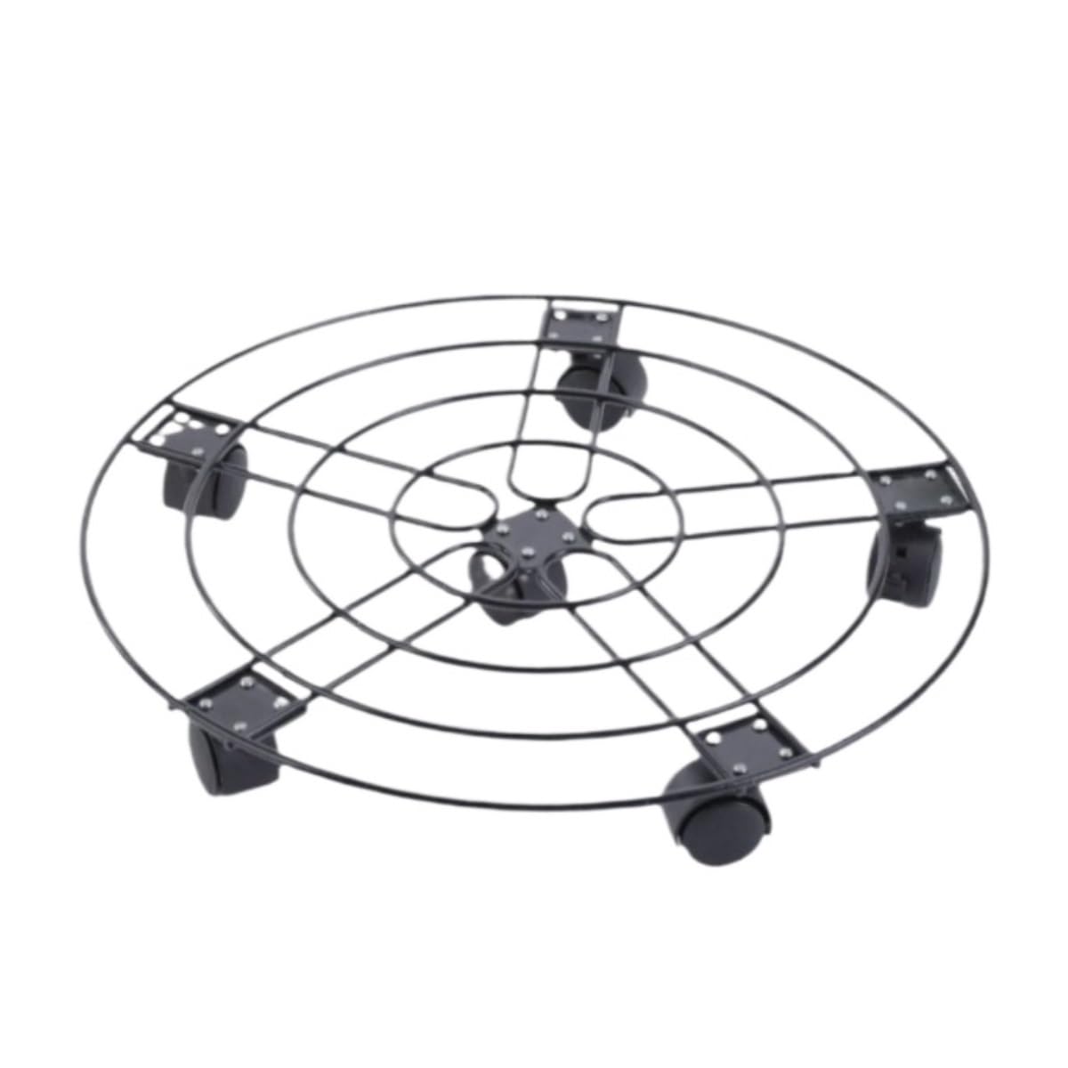 DFGHNBVC Pots Holders Universal Wheel Mobile Flower Stand Round Roller Plant Pot Home Gardening Flower Tray Flower Pot Dolly,Black-44.5Cm