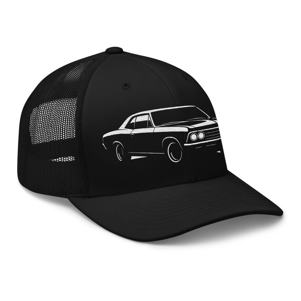 1966 Chevelle SS Trucker Hat – klasyczna haftowana czapka baseballowa Muscle Cars, retro Chevy, prezent dla facetów z samochodu