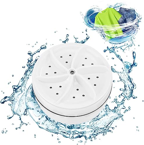 Nadusep Portable Mini Washing Machine, Ultrasonic Turbine Washing Machine & Dishwasher With Suction Cups For Home Travel College Room Rv Apartment, Turbo Washer For Cleaning Sock,Underwear #TOP9
