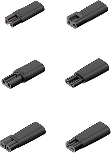 Adaptador de cargador ligero tipo C de 6 piezas para cortar pelo, recortadoras de barba, afeitadoras, regalo para amigos y familiares expertos en