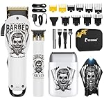 BESTBOMG Hair Clippers for Men Professional, Beard Trimmer Kits & Sets, Electric Shavers, Hair Clippers & Trimmer Ceramic T-Blade, for Barber, for Gifts